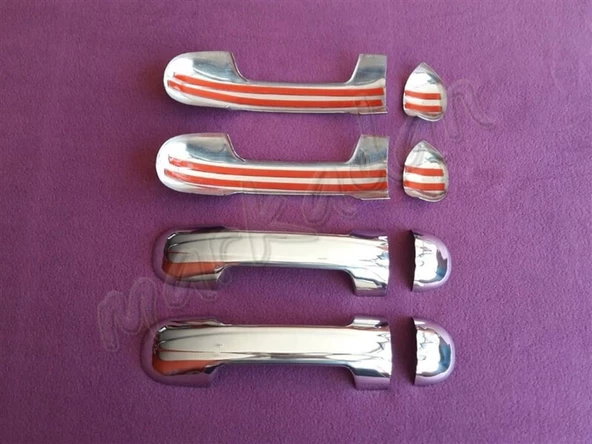WOC Chrome Ford Connect Krom Kapı Kolu 2002-2014 4 Kapı Paslanmaz Çelik - Resim 2