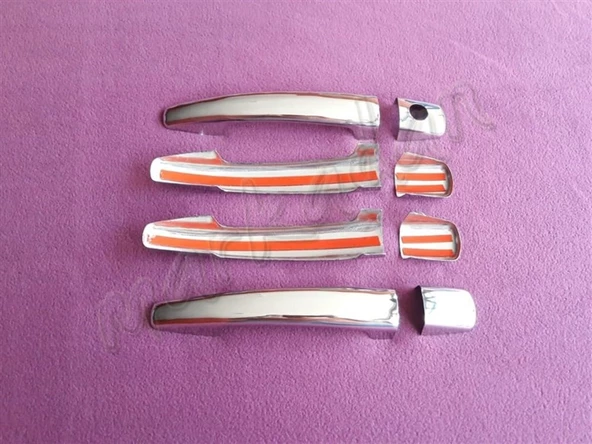 WOC Chrome Peugeot 407 Krom Kapı Kolu 2004-2010 4 Kapı Paslanmaz Çelik - Resim 2