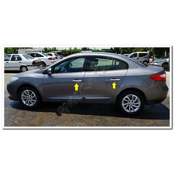 WOC Chrome Renault Fluence Krom Kapı Kolu 2010-2016 4 Kapı Paslanmaz Çelik - Resim 3