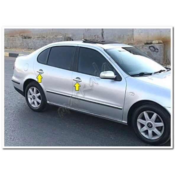 WOC Chrome Seat Toledo Krom Kapı Kolu 1998-2004 4 Kapı Paslanmaz Çelik - Resim 3