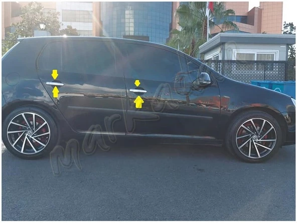 WOC Chrome VW Golf 5 Krom Kapı Kolu 2004-2009 4 Kapı Paslanmaz Çelik - Resim 4