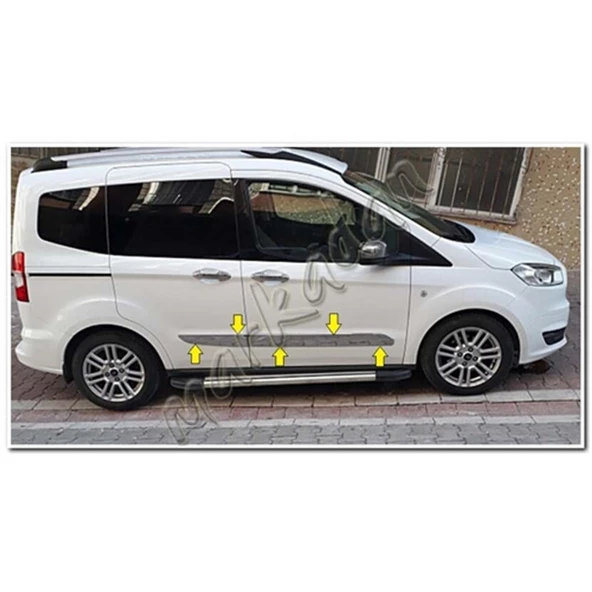 DB Chrome Ford Tourneo Courier Krom Yan Kapı Çıtası 2014-2023 4 Parça P.Çelik ürün görseli