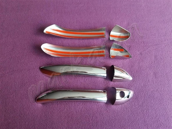 WOC Chrome Mercedes ML W164 Krom Kapı Kolu 2006-2011 4 Kapı Paslanmaz Çelik - Resim 2