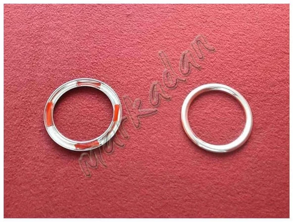 DB Chrome Ford Tourneo Courier Sis Farı Çerçeve Nikelajı 2014-2017 2 Parça P.Çelik - Resim 4