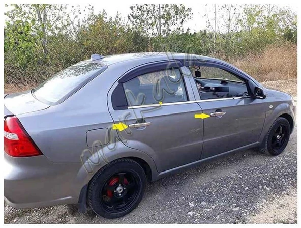 WOC Chrome Chevrolet Aveo Sedan Krom Kapı Kolu 2012-2020 4 Kapı Paslanmaz Çelik - Resim 3