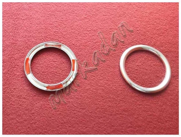 DB Chrome Ford Tourneo Courier Sis Farı Çerçeve Nikelajı 2014-2017 2 Parça P.Çelik - Resim 3