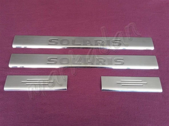 WOC Chrome Hyundai Accent Solaris Krom Kapı Eşiği 2011-2018 4 Parça Paslanmaz Çelik