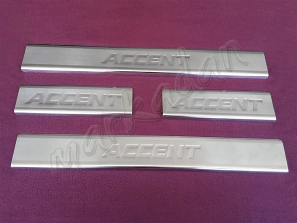 WOC Chrome Hyundai Accent Blue Krom Kapı Eşiği 2011-2018 4 Parça Paslanmaz Çelik