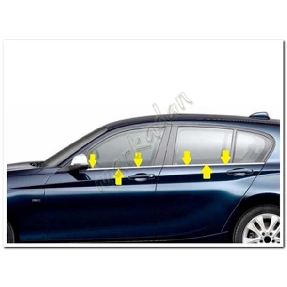 DB Chrome Bmw 1 F20 Cam Çıtası Nikelajı 2011-2019 4 Parça P.Çelik - Resim 2