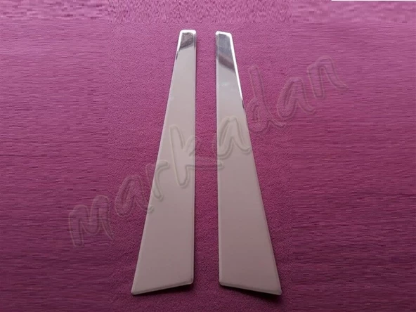 WOC Chrome Renault Megane 2 Kapı Direği 2004-2010 2 Parça Paslanmaz Çelik - Resim 2