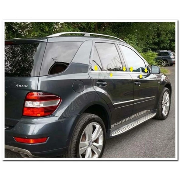 WOC Chrome Mercedes ML Klasse W164 Krom Cam Çıtası 2006-2011 4 Parça Paslanmaz Çelik ürün görseli