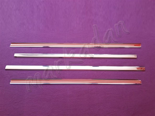 WOC Chrome Mitsubishi Lancer Krom Cam Çıtası 2008-2020 4 Parça Paslanmaz Çelik - Resim 2