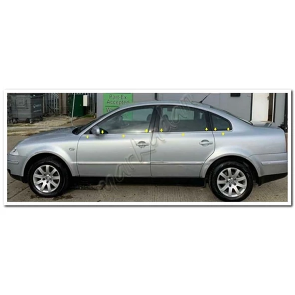 WOC Chrome VW Passat 3B Krom Cam Çıtası 1996-2005 6 Parça Paslanmaz Çelik ürün görseli