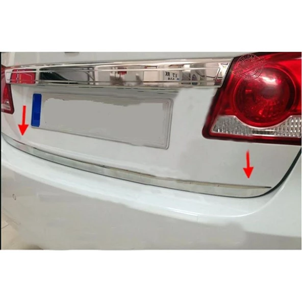 WOC Chrome Chevrolet Cruze Sedan Krom Bagaj Alt Çıta 2009-2016 Paslanmaz Çelik ürün görseli