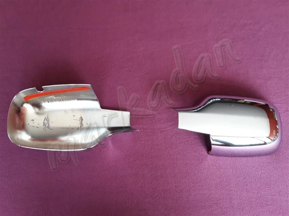 WOC Chrome Renault Scenic 2 Krom Ayna Kapağı 2003-2009 2 Parça Abs Krom - Resim 2