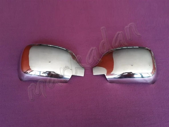 WOC Chrome Renault Kangoo Krom Ayna Kapağı 2002-2007 2 Parça Paslanmaz Çelik ürün görseli 1