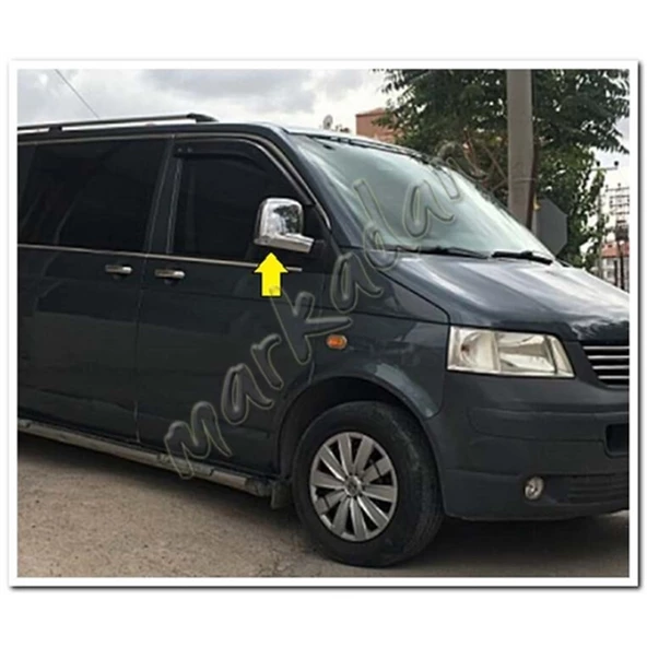 WOC Chrome VW T5 Multivan Krom Ayna Kapağı 2003-2010 2 Parça Abs Krom - Resim 4