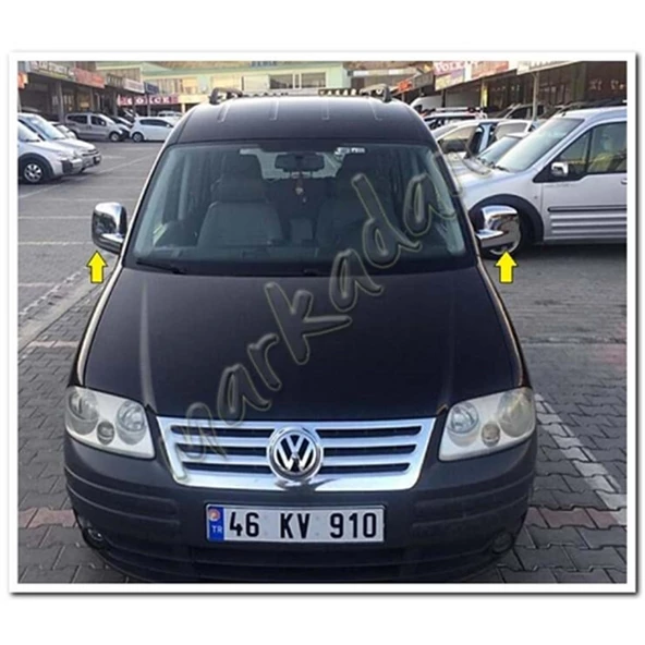 WOC Chrome VW Caddy Krom Ayna Kapağı 2004-2014 2 Parça Abs Krom - Resim 4