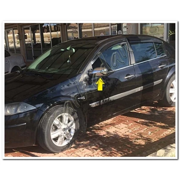 WOC Chrome Renault Megane 2 Krom Ayna Kapağı 2004-2010 2 Parça Abs Krom - Resim 3