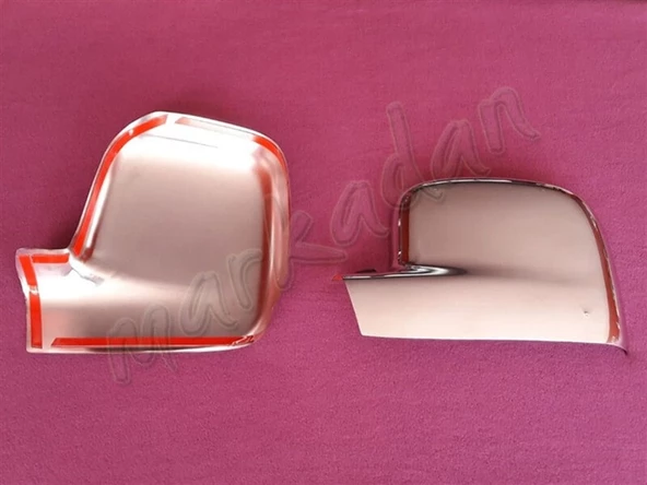 WOC Chrome VW Caddy Krom Ayna Kapağı 2004-2014 2 Parça Abs Krom - Resim 2
