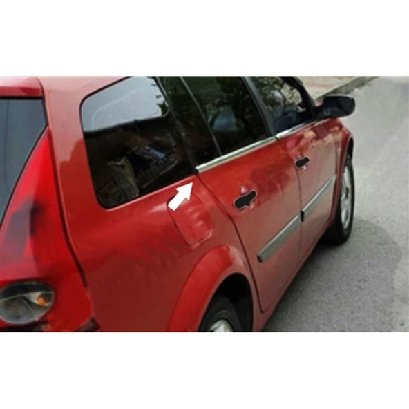 Markadan Renault Megane 2 SW Krom Cam Çıtası 2004-2010 4 Parça Paslanmaz Çelik ürün görseli 1