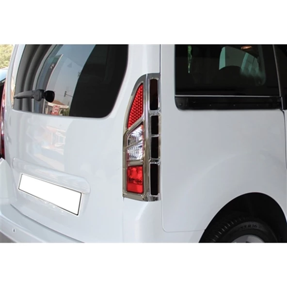Markadan Peugeot Partner Tepee Krom Stop Çerçevesi 2008-2018 2 Parça Abs Krom - Resim 3