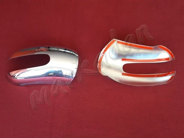 DB Chrome Mercedes ML W164 Krom Ayna Kapağı 2005-2011 2 Parça P.Çelik - Resim 2