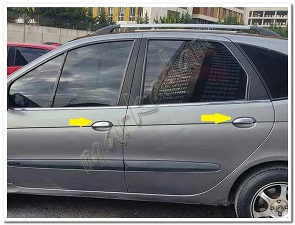 WOC Chrome Renault Scenic Krom Kapı Kolu 1996-2003 4 Kapı Paslanmaz Çelik - Resim 4