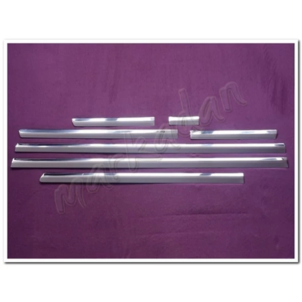 WOC Chrome VW T5 Transporter Uzun Şasi Çift Sürgülü Krom Yan Kapı Çıtası 2003-2014 7 Parça Paslanmaz Çelik ürün görseli