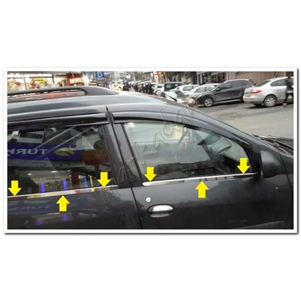 DB Chrome Dacia Logan Mcv Cam Çıtası Nikelajı 2013-2020 4 Parça P.Çelik ürün görseli 1