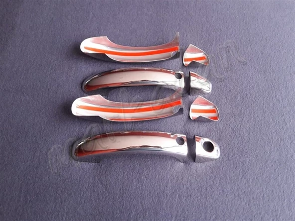 Markadan VW Touareg Sensörlü Krom Kapı Kolu 2008-2010 4 Kapı Paslanmaz Çelik - Resim 2