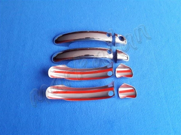 VW Touareg Sensörlü Krom Kapı Kolu 2003-2007 4 Kapı Paslanmaz Çelik - Resim 2