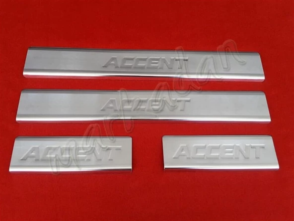 Markadan Hyundai Accent Blue Krom Kapı Eşiği 2011-2018 4 Parça Paslanmaz Çelik