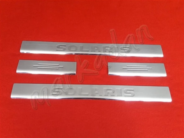 Markadan Hyundai Accent Solaris Krom Kapı Eşiği 2011-2018 4 Parça Paslanmaz Çelik ürün görseli