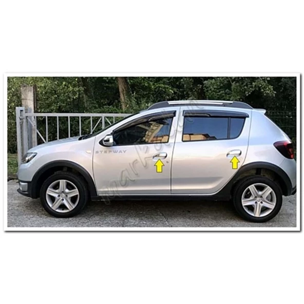 WOC Chrome Dacia Sandero Krom Kapı Kolu 2012-2020 4 Kapı Paslanmaz Çelik - Resim 4