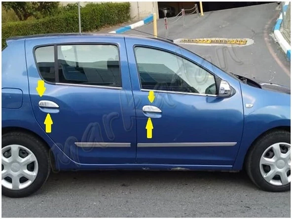 WOC Chrome Dacia Sandero Krom Kapı Kolu 2012-2020 4 Kapı Paslanmaz Çelik - Resim 3