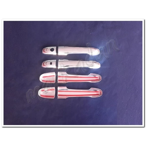 Markadan Mercedes Vito Sensörlü Krom Kapı Kolu 2004-2014 4 Kapı Paslanmaz Çelik - Resim 2