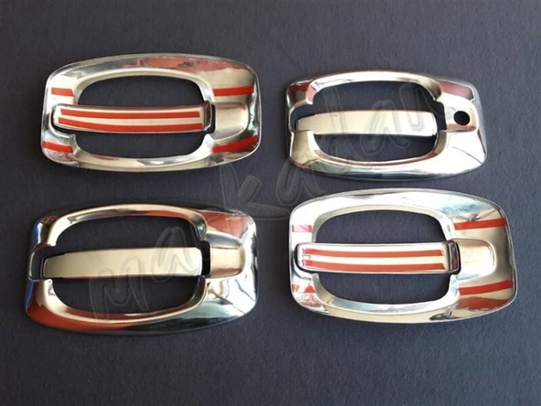 Markadan Citroen Jumper Krom Kapı Kolu 2006 Sonrası 4 Kapı 8 Parça Paslanmaz Çelik - Resim 2