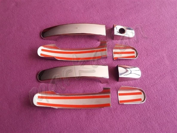 WOC Chrome Ford Focus HB Krom Kapı Kolu 2005-2011 4 Kapı Paslanmaz Çelik - Resim 2