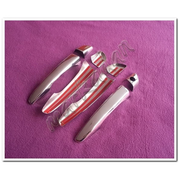 WOC Chrome Citroen DS5 Sensörsüz Krom Kapı Kolu 2011-2018 4 Kapı 8 Parça Paslanmaz Çelik - Resim 2