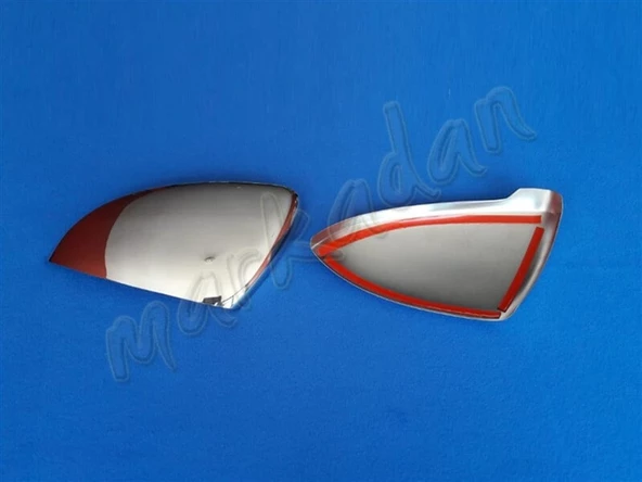 VW Golf 7 Krom Ayna Kapağı 2012-2020 2 Parça Paslanmaz Çelik - Resim 2
