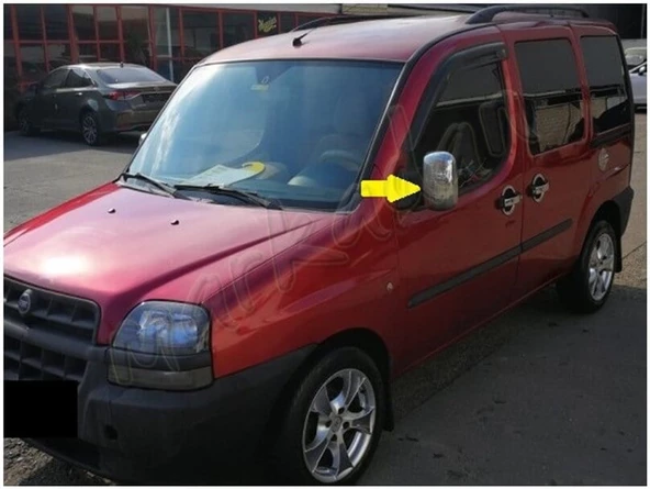 Fiat Doblo Krom Ayna Kapağı 2000-2012 2 Parça Abs Krom - 3