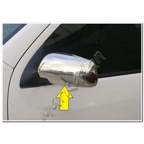 Skoda Octavia Krom Ayna Kapağı 2000-2004 2 Parça Paslanmaz Çelik - 3