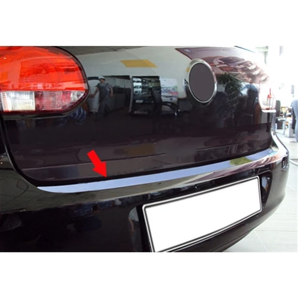 VW Golf 6 Krom Bagaj Alt Çıta 2009-2012 Paslanmaz Çelik ürün görseli 1