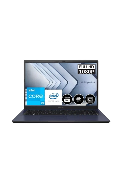 ASUS Expertbook Intel Core I3-1215U 8GB 1TB SSD 15.6"FHD Free Dos B1502CBA-I38512B0D01