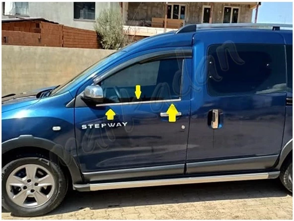 Dacia Dokker Krom Cam Çıtası 2012-2021 2 Parça Paslanmaz Çelik ürün görseli