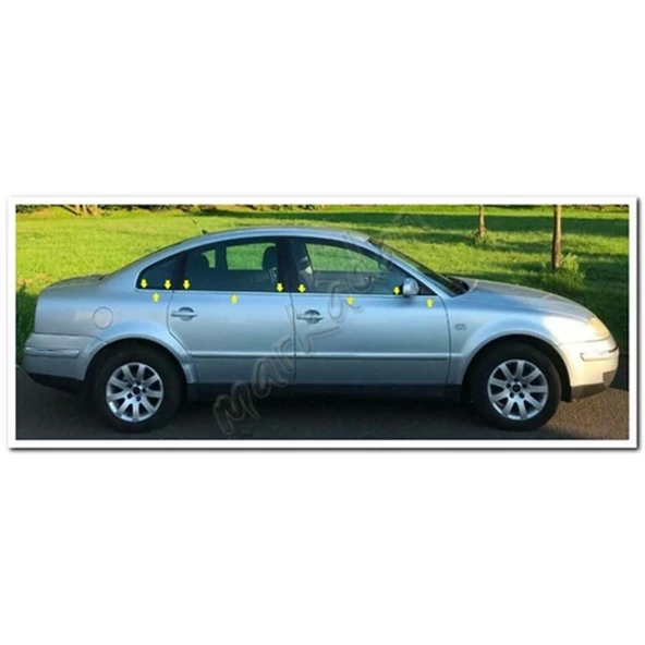 VW Passat 3B Krom Cam Çıtası 1996-2005 6 Parça Paslanmaz Çelik ürün görseli 1