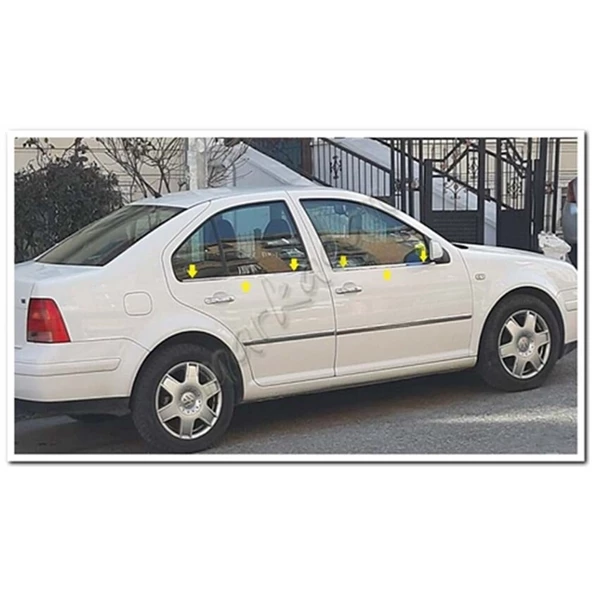 VW Bora Krom Cam Çıtası 1998-2004 4 Parça Paslanmaz Çelik ürün görseli