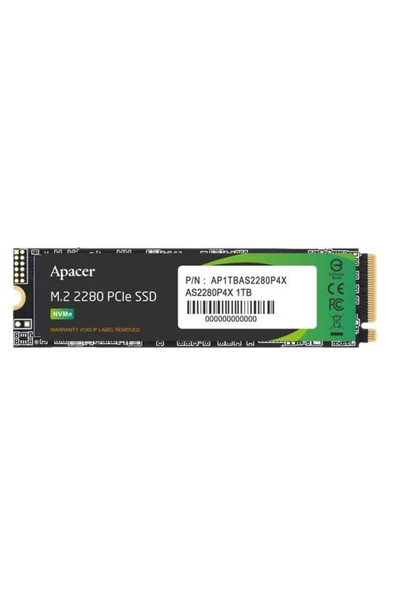 Apacer 1tb Ap1tbas2280p4x-1 2100-1700mbp/s M2 Nvme Gen3 Disk