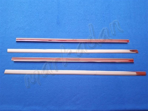 Mitsubishi Lancer Krom Cam Çıtası 2004-2007 4 Parça Paslanmaz Çelik - Resim 2